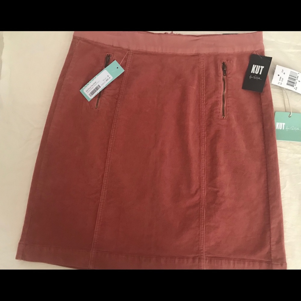 A-line Mini Skirt Corduroy Mauve KUT